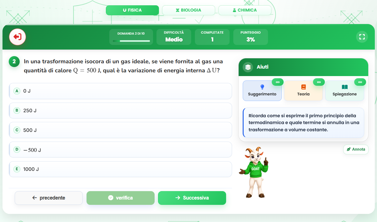 Anteprima quiz PrepGoat
